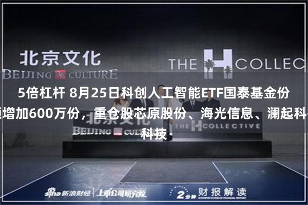5倍杠杆 8月25日科创人工智能ETF国泰基金份额增加600万份,重仓股芯原股份、海光信息、澜起科技